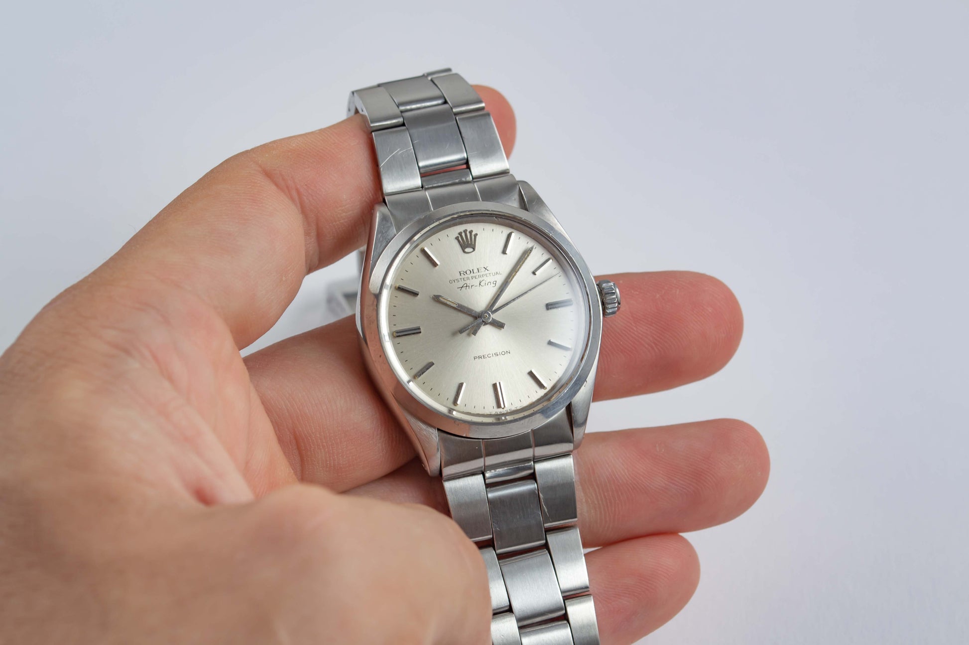 Rolex Air King 5500 Oyster Precision lumeville montre vintage