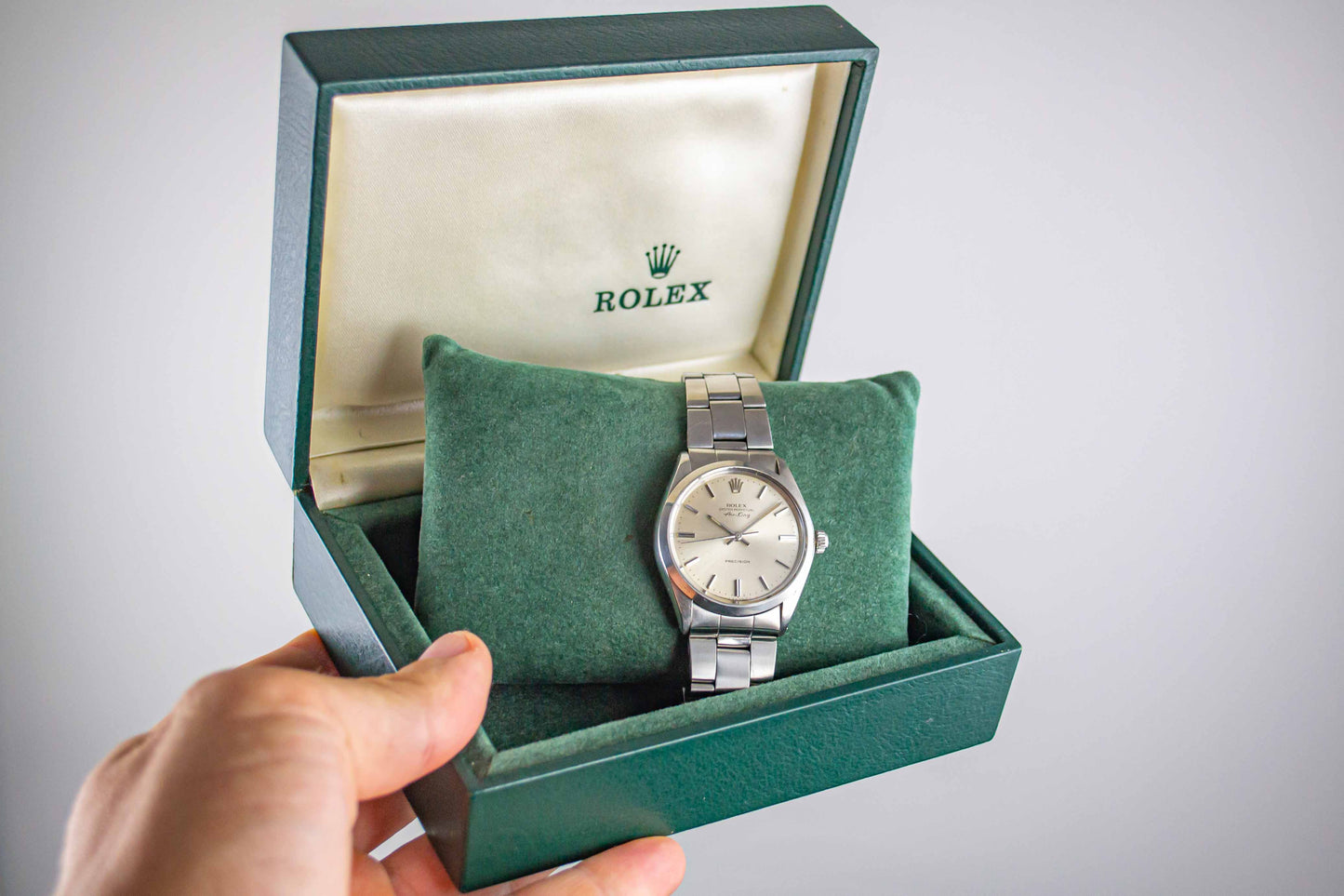 Rolex Air King 5500 Oyster Precision lumeville montre vintage