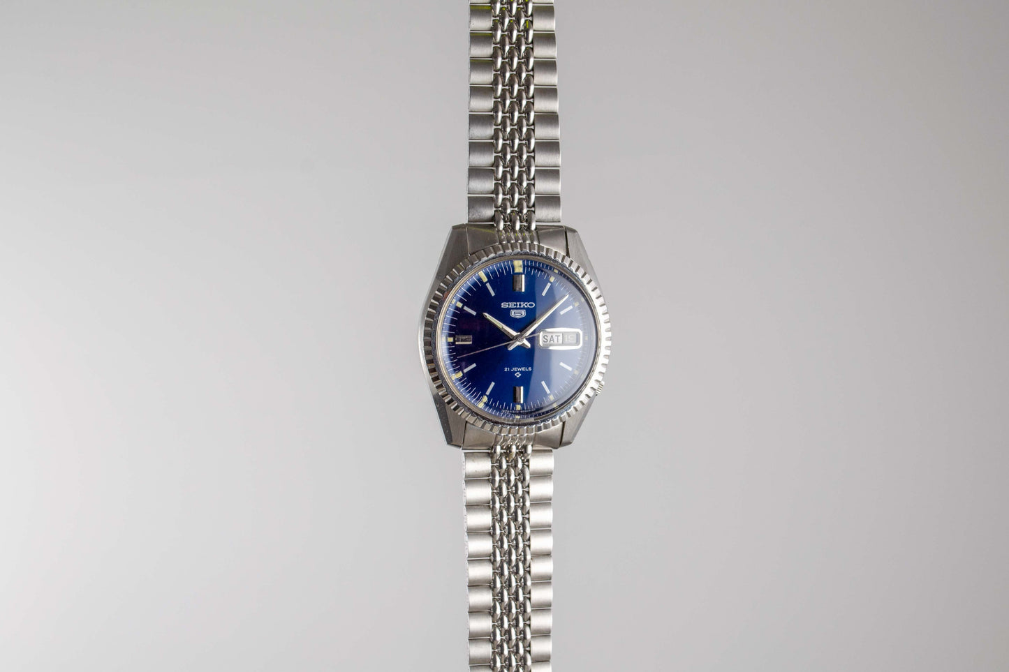 Seiko 5 6119-8030 Bleue lumeville montre vintage