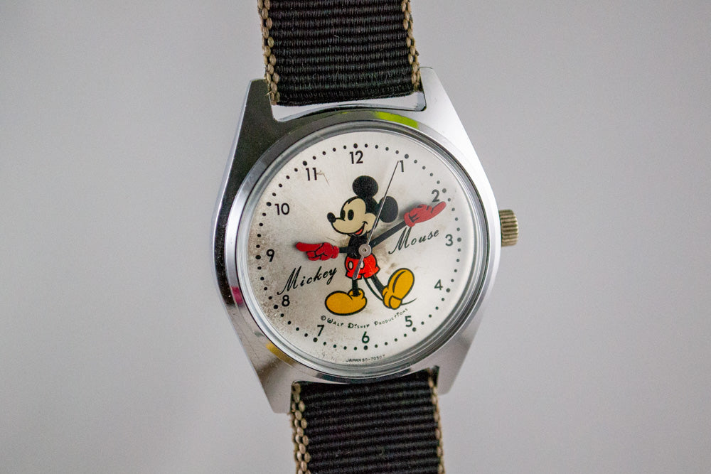 lumeville montre vintage Seiko 5000-7000 mickey mouse walt disney