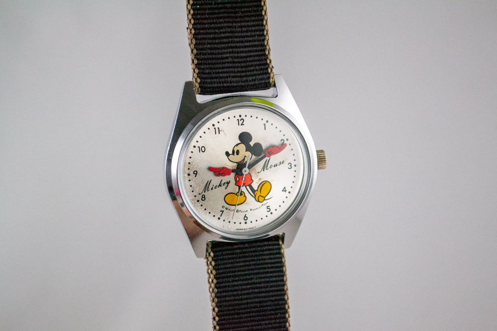 lumeville montre vintage Seiko 5000-7000 mickey mouse walt disney