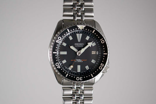 lumeville montre vintage Seiko Diver 7002-7001 JDM patine plongee icone