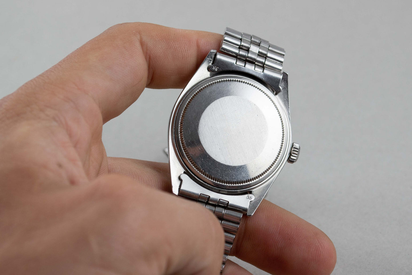 montre vintage Rolex Datejust 1601 Wide Boy lumeville