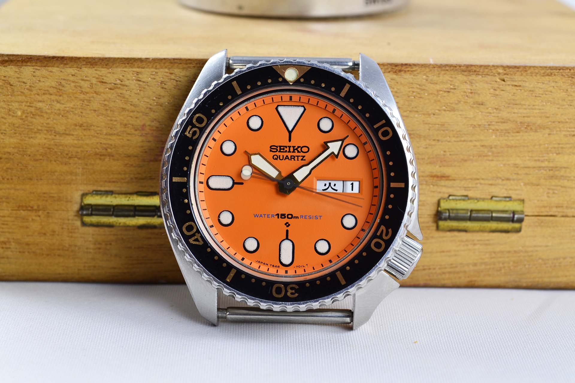 Seiko Diver 7548 orange JDM de 1981 - LumeVille