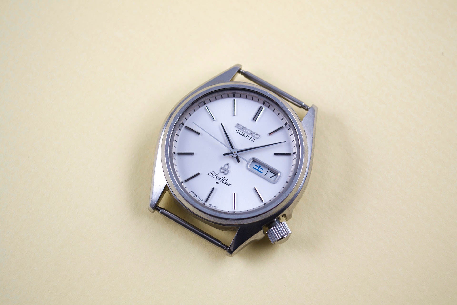 Seiko Silverwave Quartz JDM 7546-8010 lumeville montre vintage