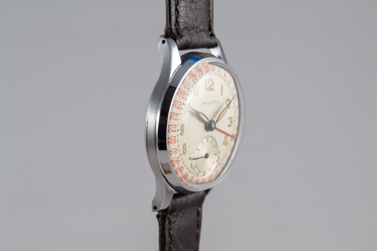 Invicta Pointer Date NOS vers 1940 AS 1124 1123 Oris lumeville montre vintage