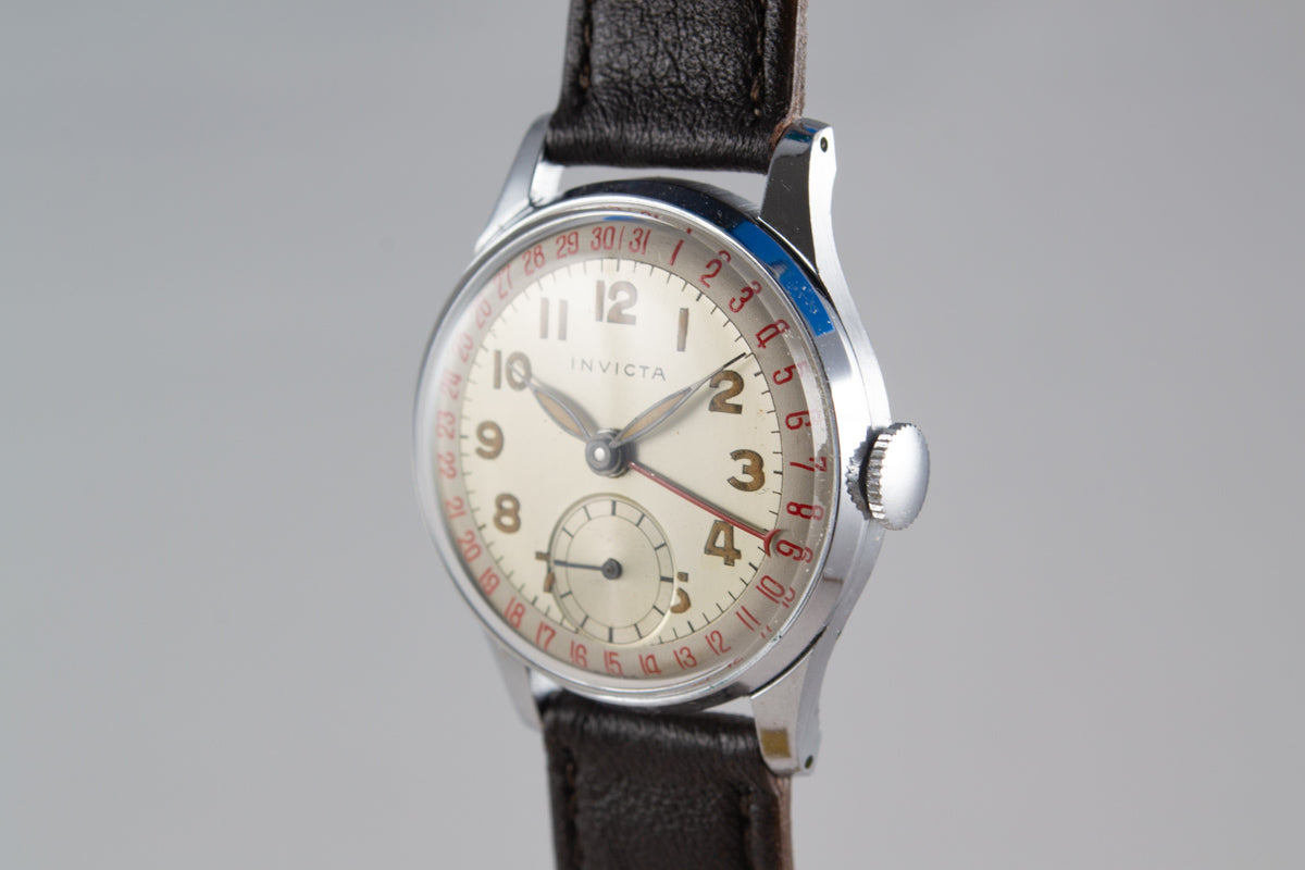 Invicta Pointer Date NOS vers 1940 AS 1124 1123 Oris lumeville montre vintage