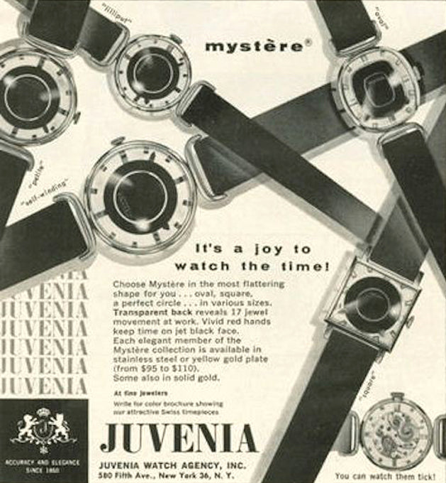 Juvenia Lady Mystery Watch vers 1960 lumeville montre vintage