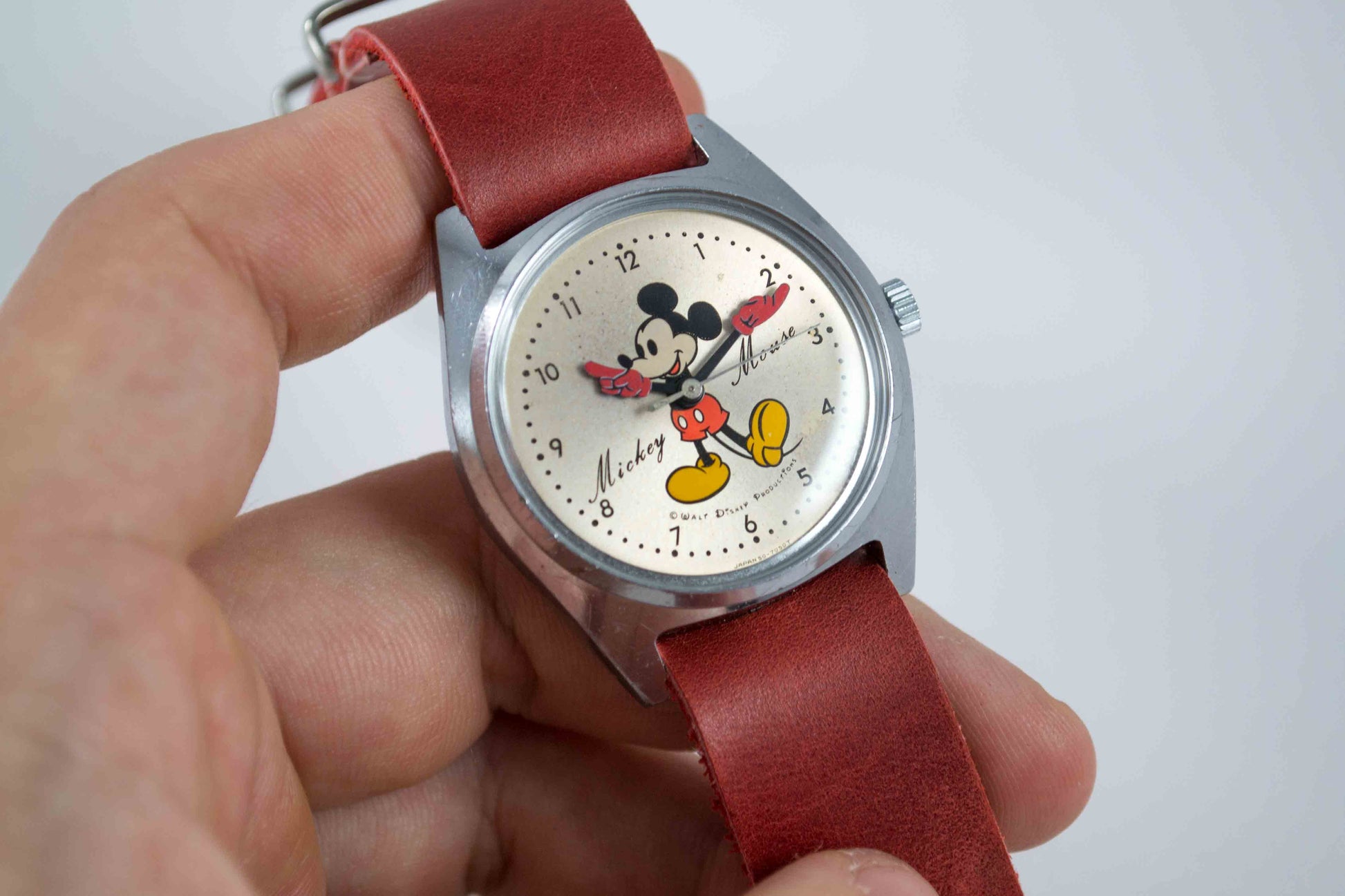 Seiko Mickey Mouse Walt Disney Time mécanique lumeville montre vintage