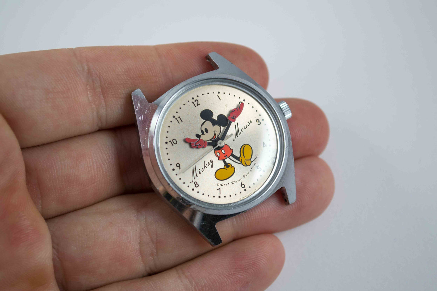 Seiko Mickey Mouse Walt Disney Time mécanique lumeville montre vintage