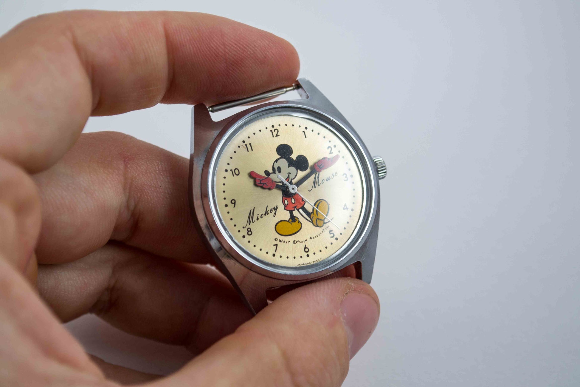 Seiko Mickey Mouse Walt Disney Time mécanique lumeville montre vintage 