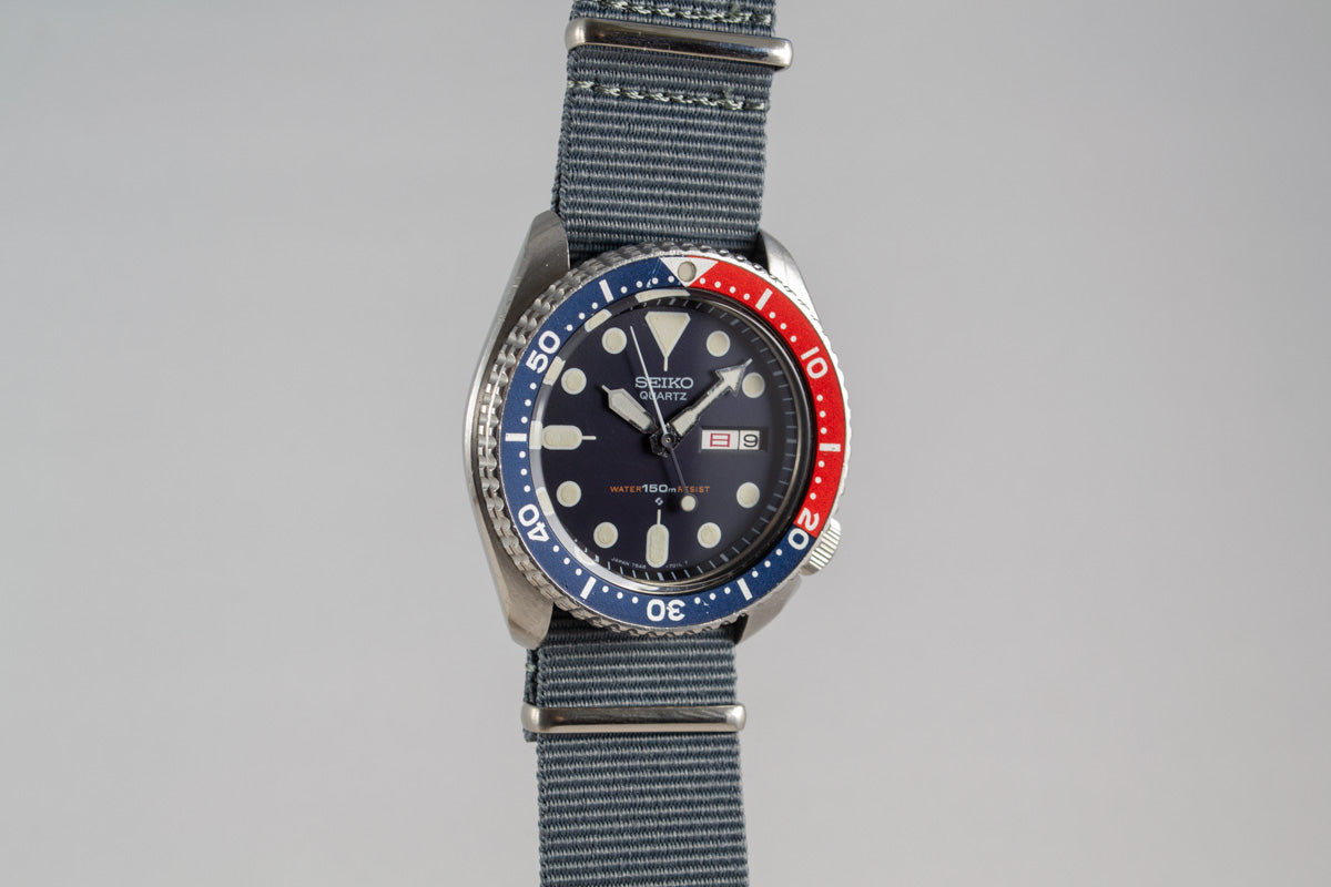 Seiko Diver Pepsi Quartz 7548-700B de 1980 lumeville montre vintage