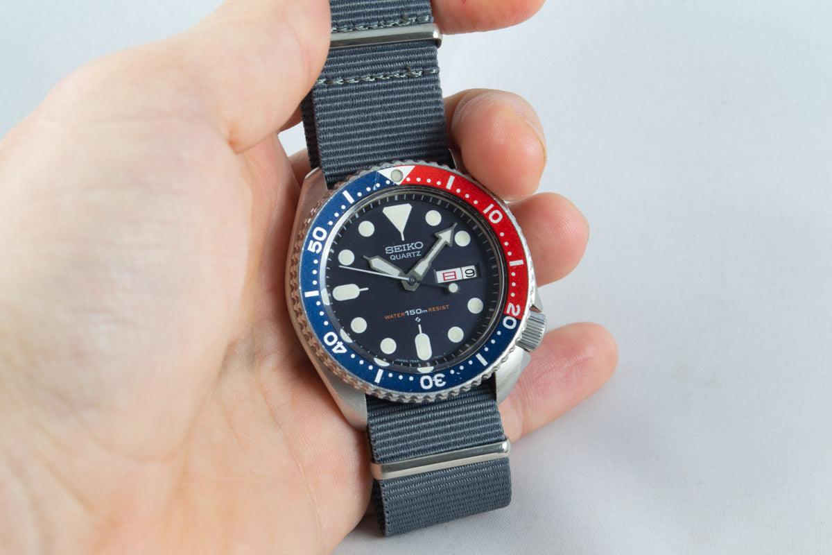 Seiko Diver Pepsi Quartz 7548-700B de 1980 lumeville montre vintage