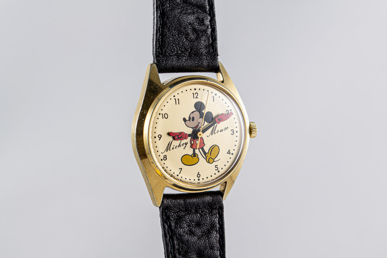 Seiko Mickey Mouse doré Walt Disney vers 1970